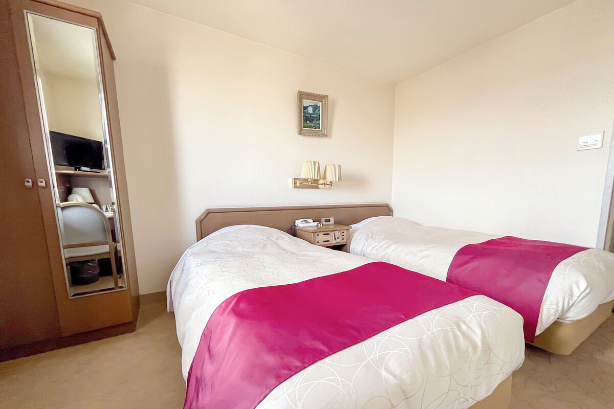 Habitación estándar con 2 camas individuales, fumadores | Tabla de planchar con plancha, wifi gratis, ropa de cama