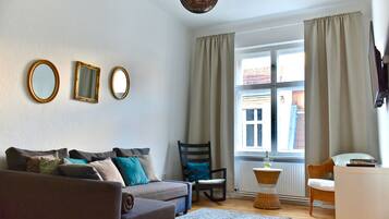 Superior Apartment, 2 Bedrooms | Living room | LED TV