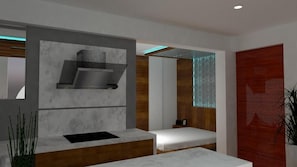 Blackout curtains, iron/ironing board, free WiFi, bed sheets