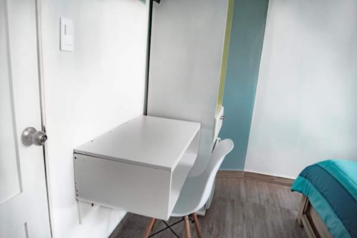 Down duvets, individually decorated, individually furnished, desk
