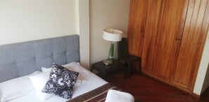 Blackout curtains, free WiFi, bed sheets