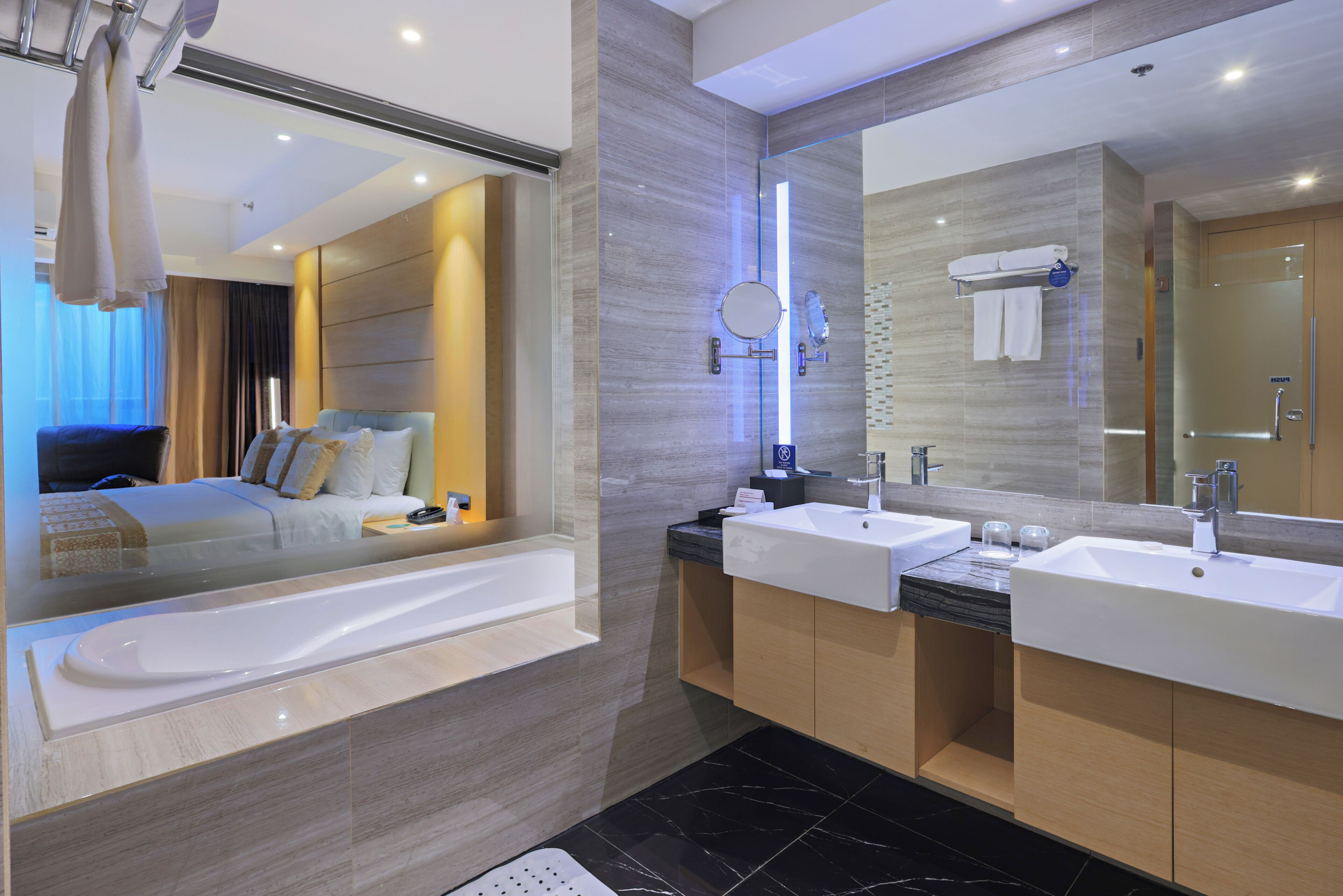 free toiletries, hair dryer, slippers, bidet