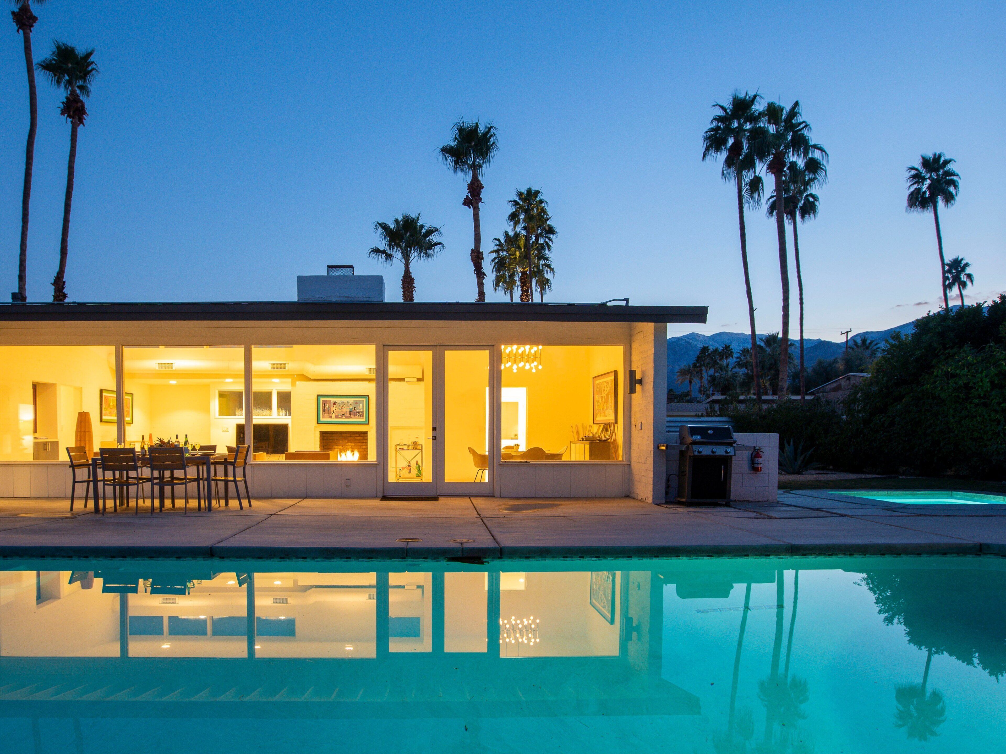 A heated pool