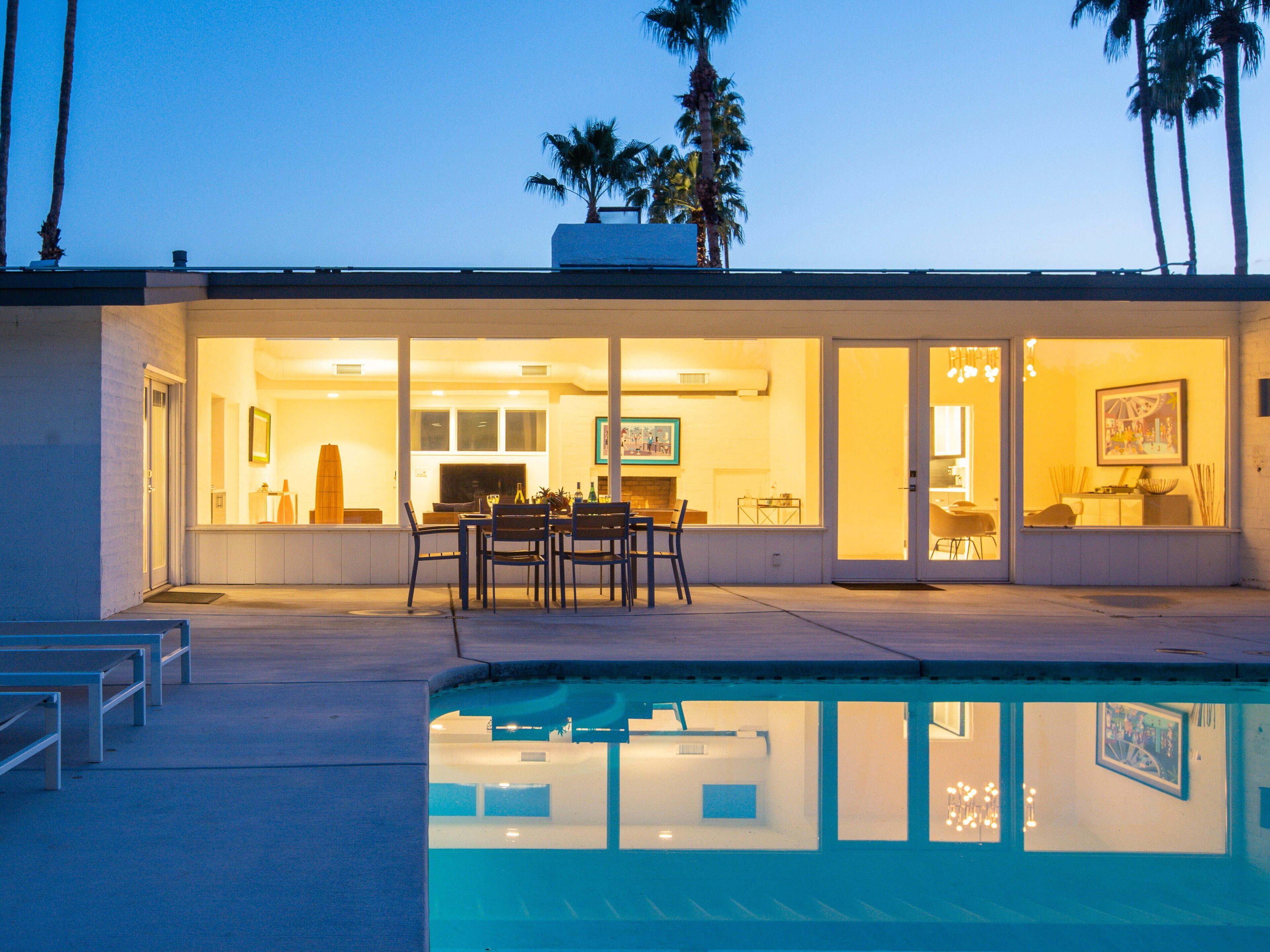 A heated pool