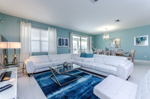 House, Multiple Beds | Living area | LED TV, video game console - Champions Gate Exec Villas- 9076hs (Davenport)