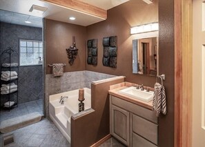 Douche, serviettes fournies