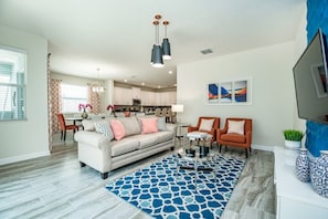 Ferienhaus, 6 Schlafzimmer | Wohnbereich | LCD-Fernseher, Tischfußball