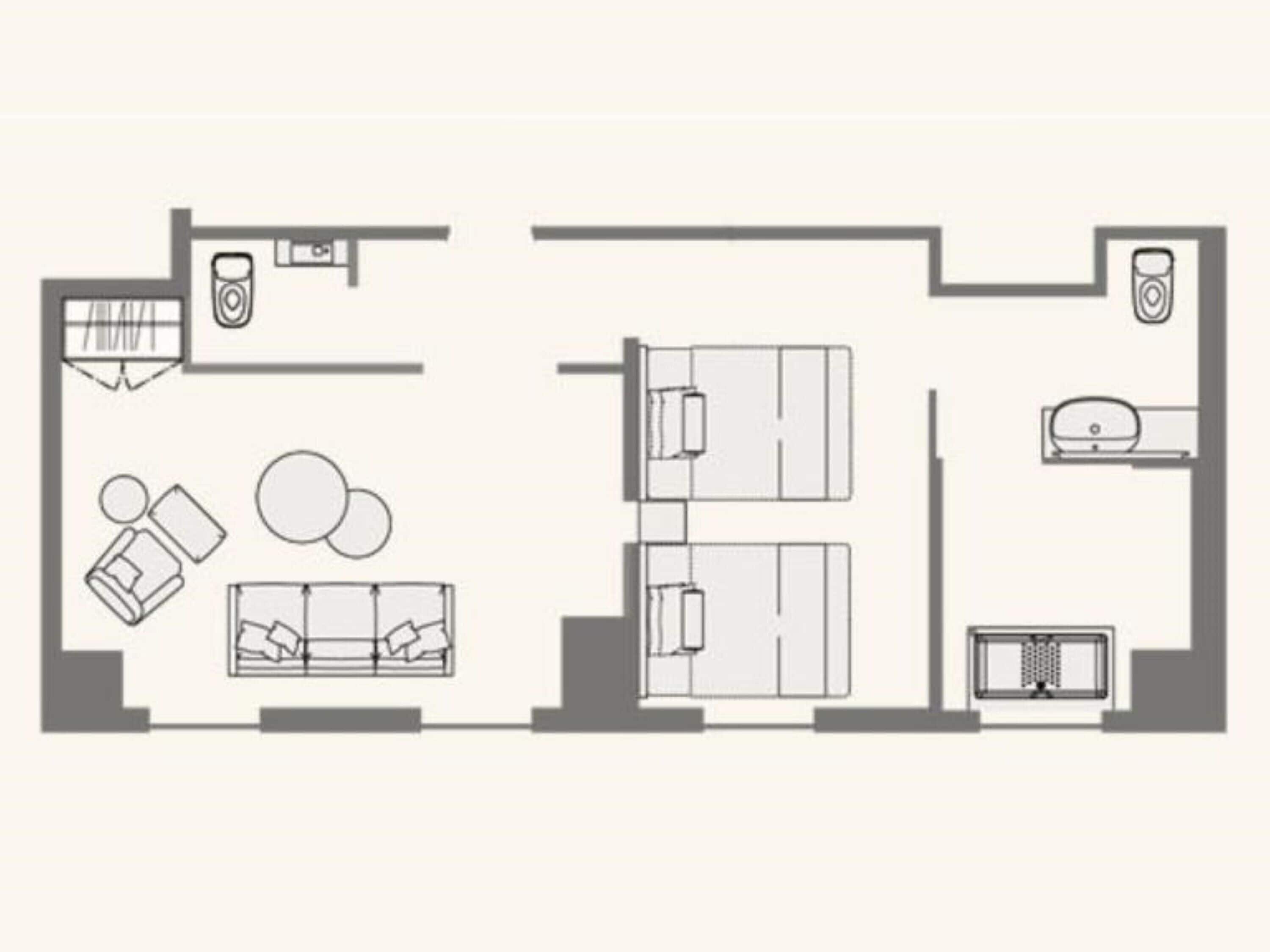 suite, non smoking | floor plan