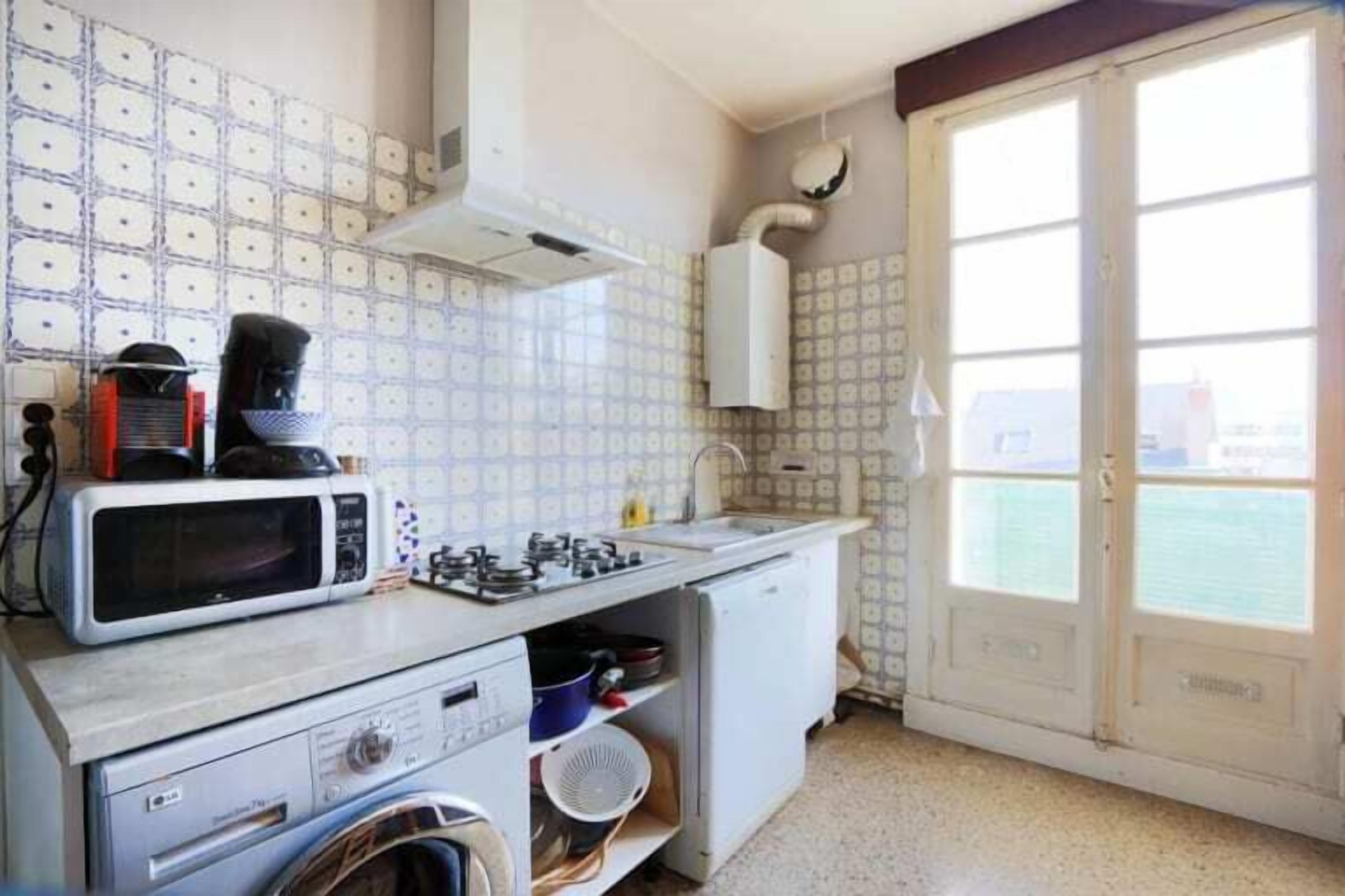 Fridge, microwave, coffee/tea maker