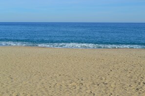 Beach nearby, sun-loungers