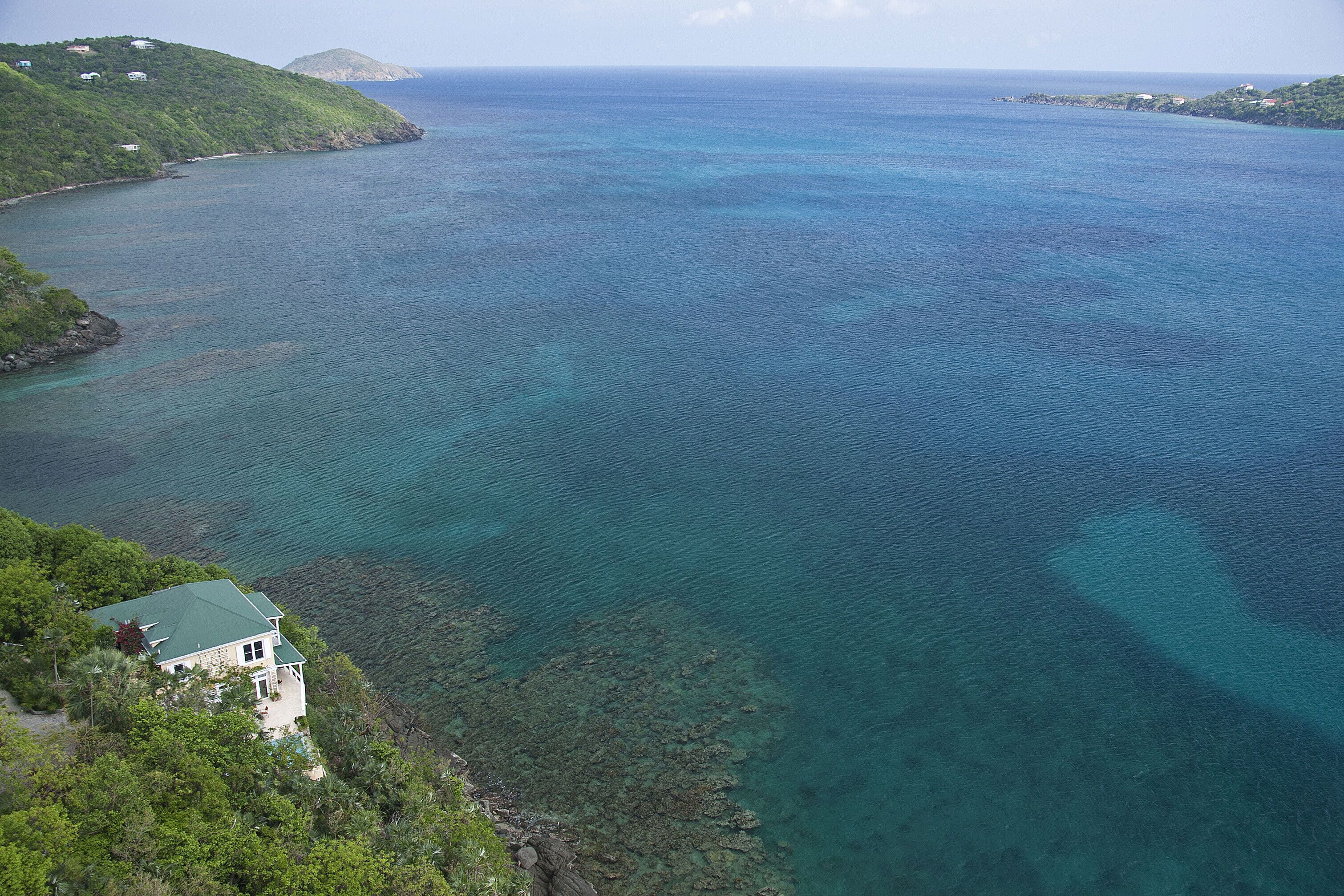 aerial view of villa from south