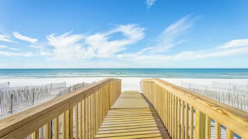 Beach nearby, sun loungers