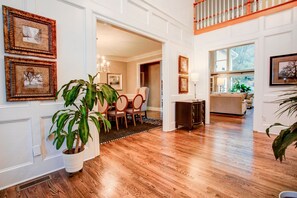 Smart TV, fireplace, video games, DVD player