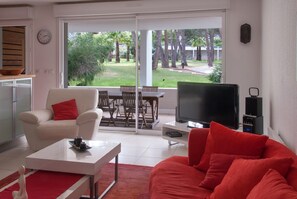 Télévision, lecteur de DVD, chaîne hi-fi