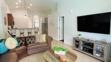 Smart TV, video games, DVD player, books