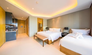 Down duvets, memory-foam beds, in-room safe, individually decorated