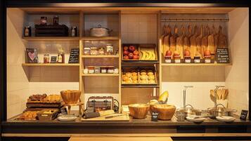 Daily buffet breakfast for a fee