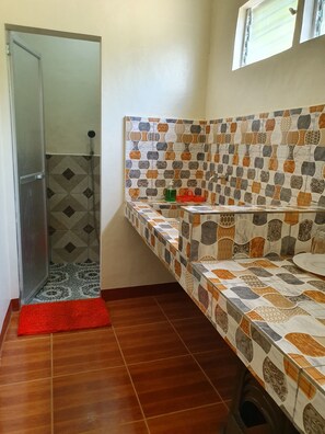 Chambre | Salle de bain | Douche, articles de toilette gratuits, serviettes fournies