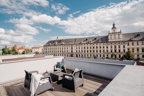 Deluxe Suite, 2 Bedrooms, River View | Terrace/patio - inQse Wroclaw | Marina (Wroclaw)