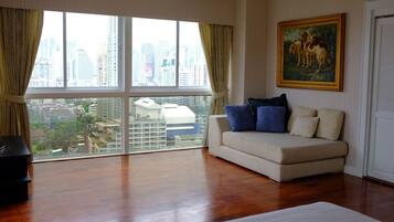 Luxury Duplex, City View | View from room