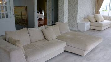 Luxury Duplex, City View | Living room | TV