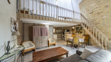Cottage Keluarga, 1 kamar tidur (La Bergerie) | Seprai premium dan didekorasi berbeda-beda