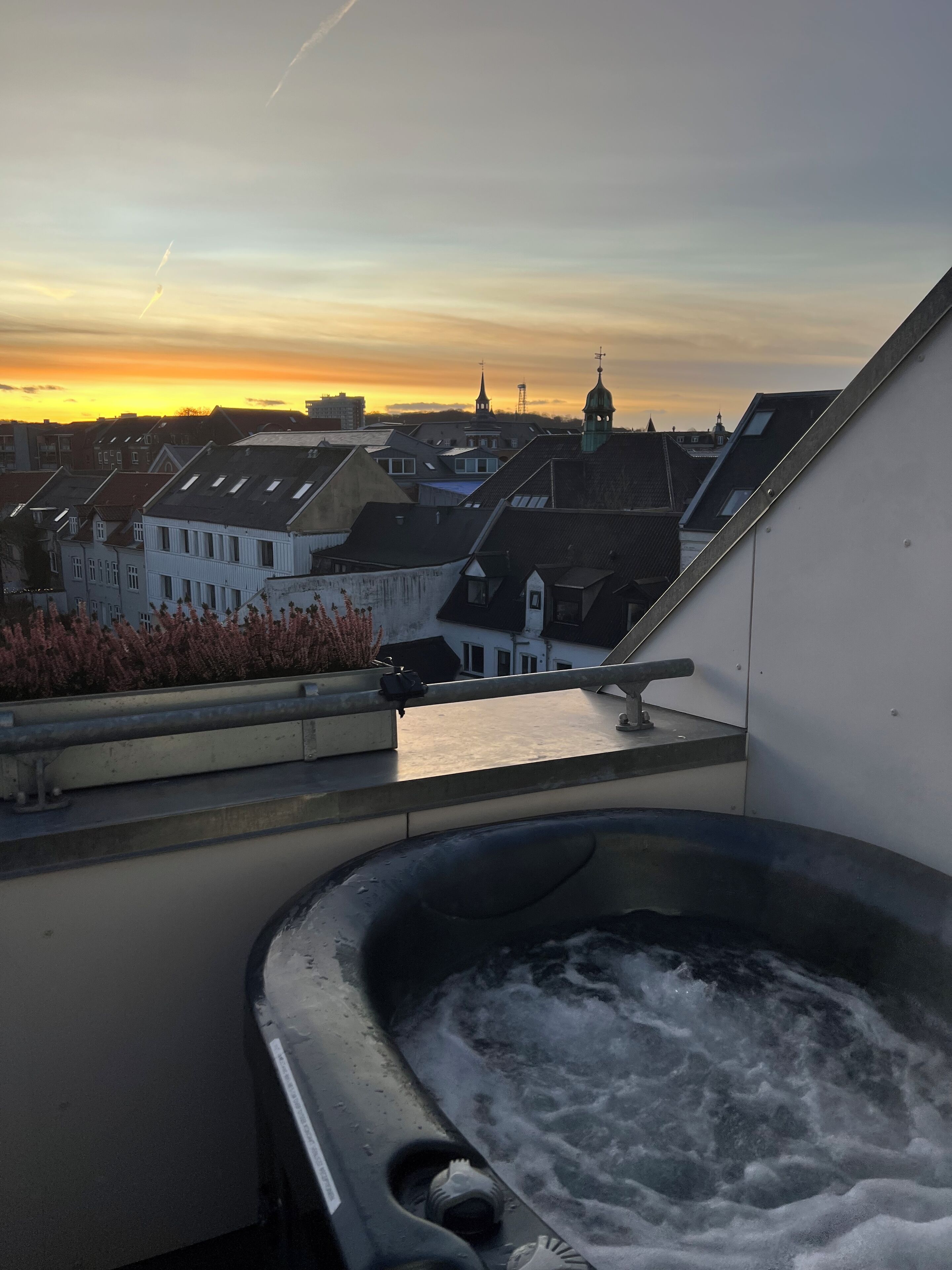 luxury penthouse, 1 bedroom, city view | premium bedding, down duvets, pillow-top beds, minibar