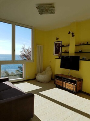 Apartment, 3 Bedrooms, Terrace | Living area | Flat-screen TV - Lovely Apartment on the Ligurian Sea (Varazze)