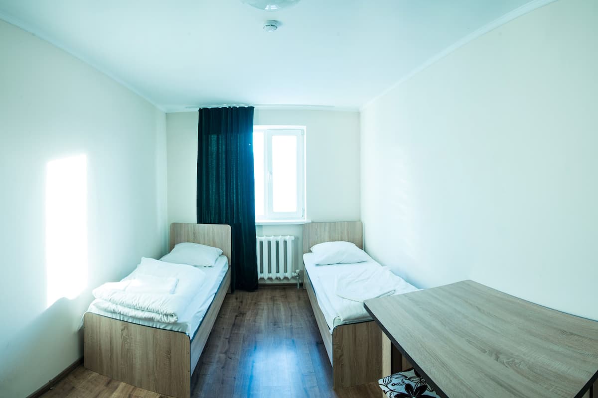 Economy Twin Room, 2 Twin Beds | Desk, iron/ironing board (on request), WiFi (free), bed sheets