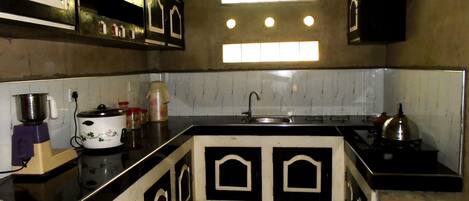 Fridge, electric kettle, rice cooker, blender