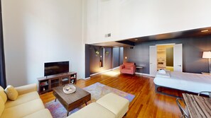 2 bedrooms, memory-foam beds, iron/ironing board, WiFi