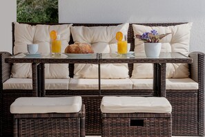 Deluxe-huvila, merinäköala | Terassi/patio