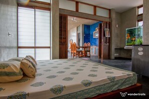 Executive Apartment (1 BHK) | 1 bedroom, desk, rollaway beds, free WiFi - Serenity House - A Wandertrails Stay (Puducherry)