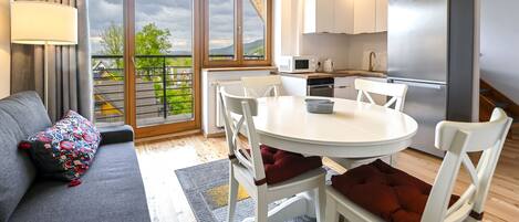 Appartement Confort, vue montagne | Coin séjour