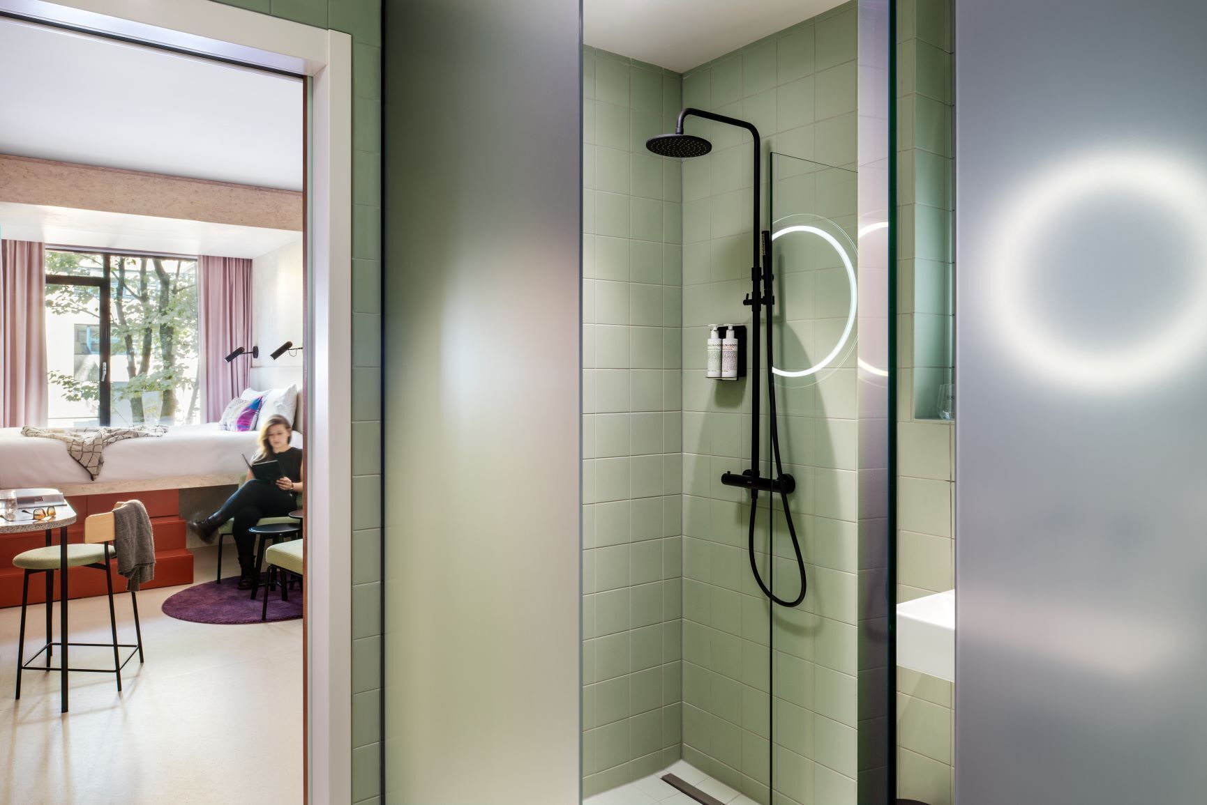 the standard plus room  | bathroom | separate bathtub and shower, free toiletries, hair dryer, towels