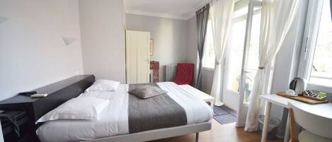 Individually decorated, individually furnished, desk, blackout curtains