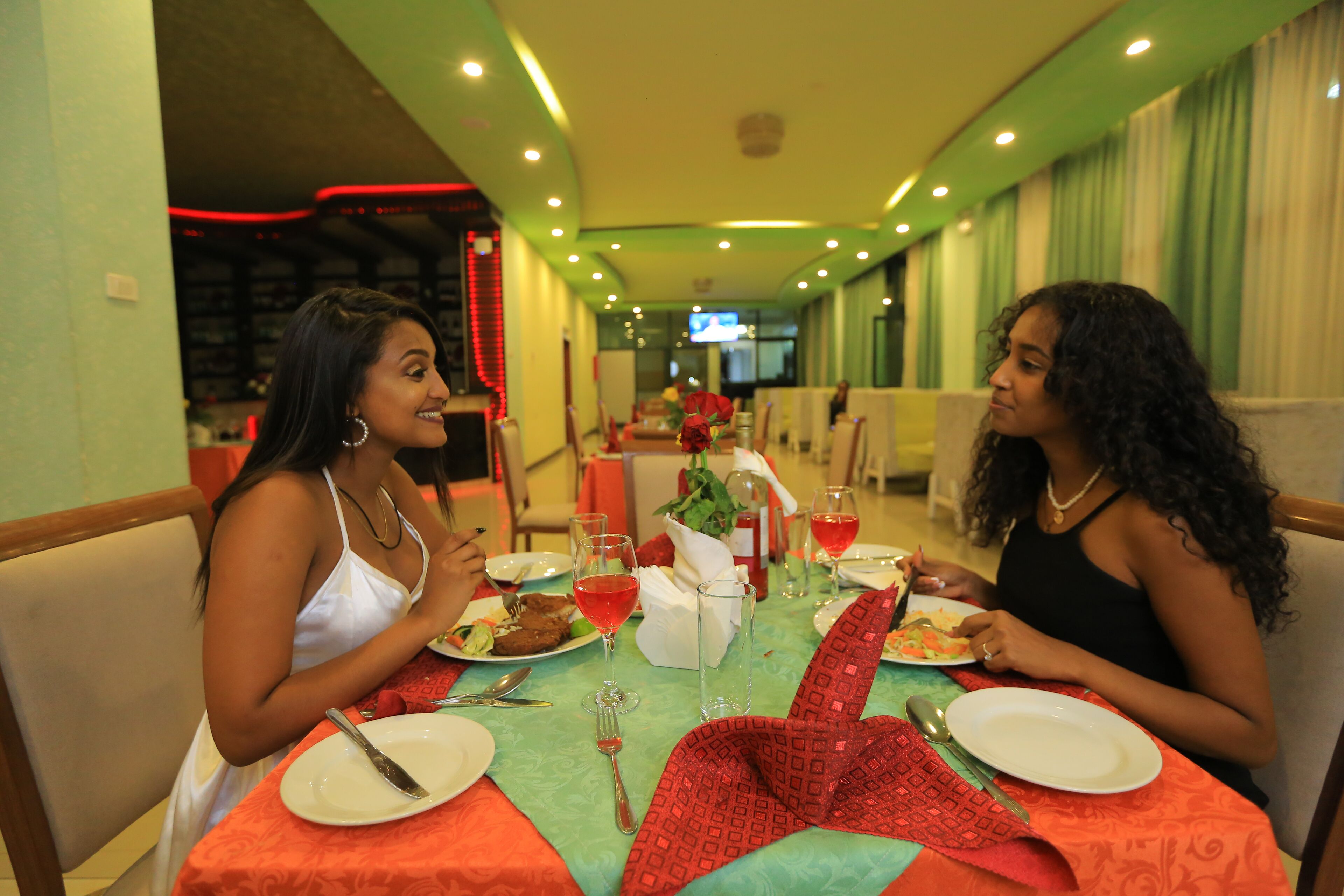 breakfast, lunch, dinner served; local and international cuisine