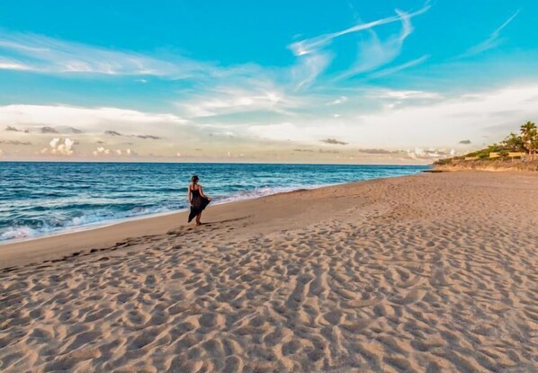 Private beach, white sand, free beach shuttle, free beach cabanas