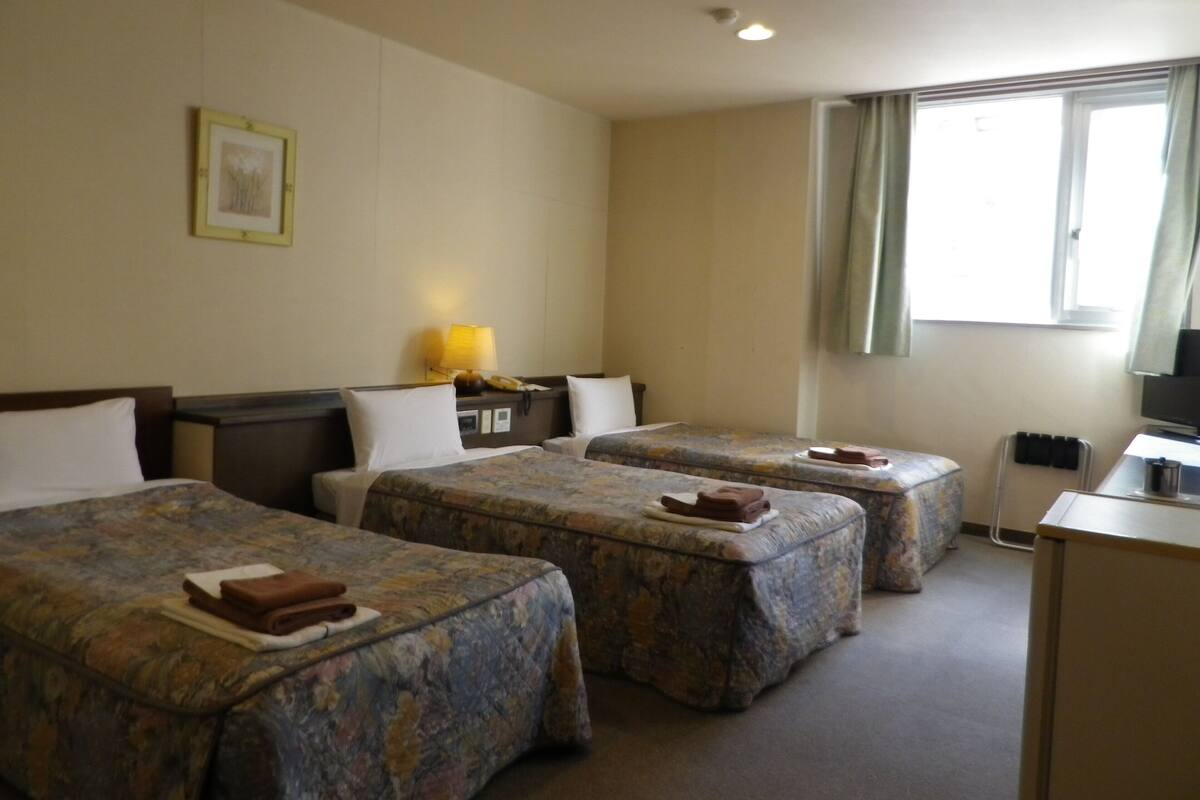 Triple Room | Desk, iron/ironing board (on request), WiFi (free), bed sheets