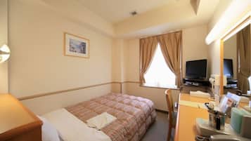 Desk, free WiFi, bed sheets