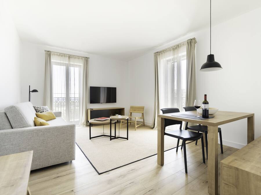 Premium bedding, down comforters, blackout drapes, soundproofing