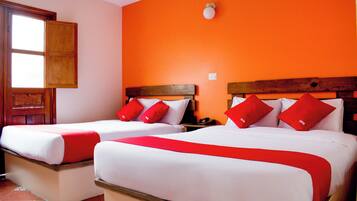 Standard Room, 2 Double Beds | Desk, soundproofing, iron/ironing board, free WiFi