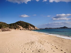Playa en los alrededores y camastros 