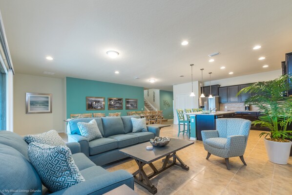 House, Multiple Beds | Living area | Flat-screen TV