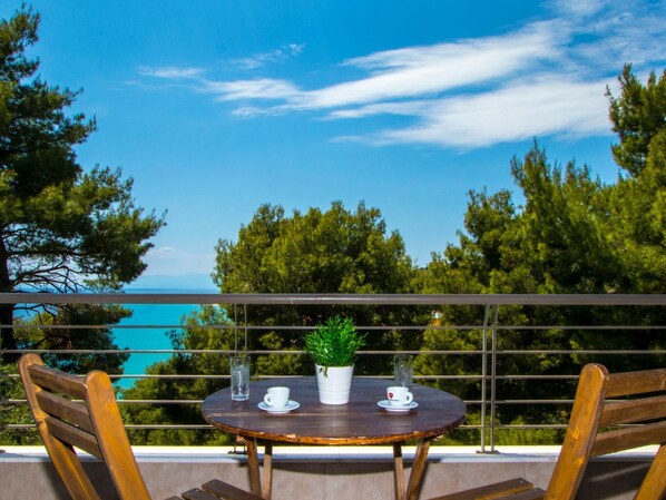 Balcony view - Possidi Villas VII by Halkidiki Villas (Kassandra)