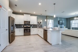 House, Multiple Beds | Private kitchen