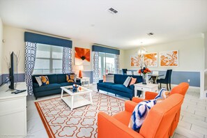 House, Multiple Beds | Living area | TV, foosball