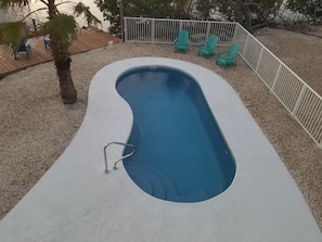 Piscina externa, piscina aquecida