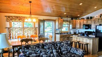 House, Multiple Beds, Kitchen | Living area