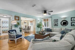 Flat-screen TV, DVD player